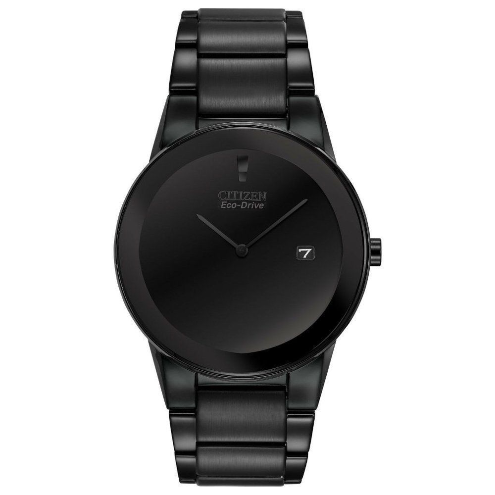 Citizen Blacked Out Ion Plated 40mm Watch! w/ box